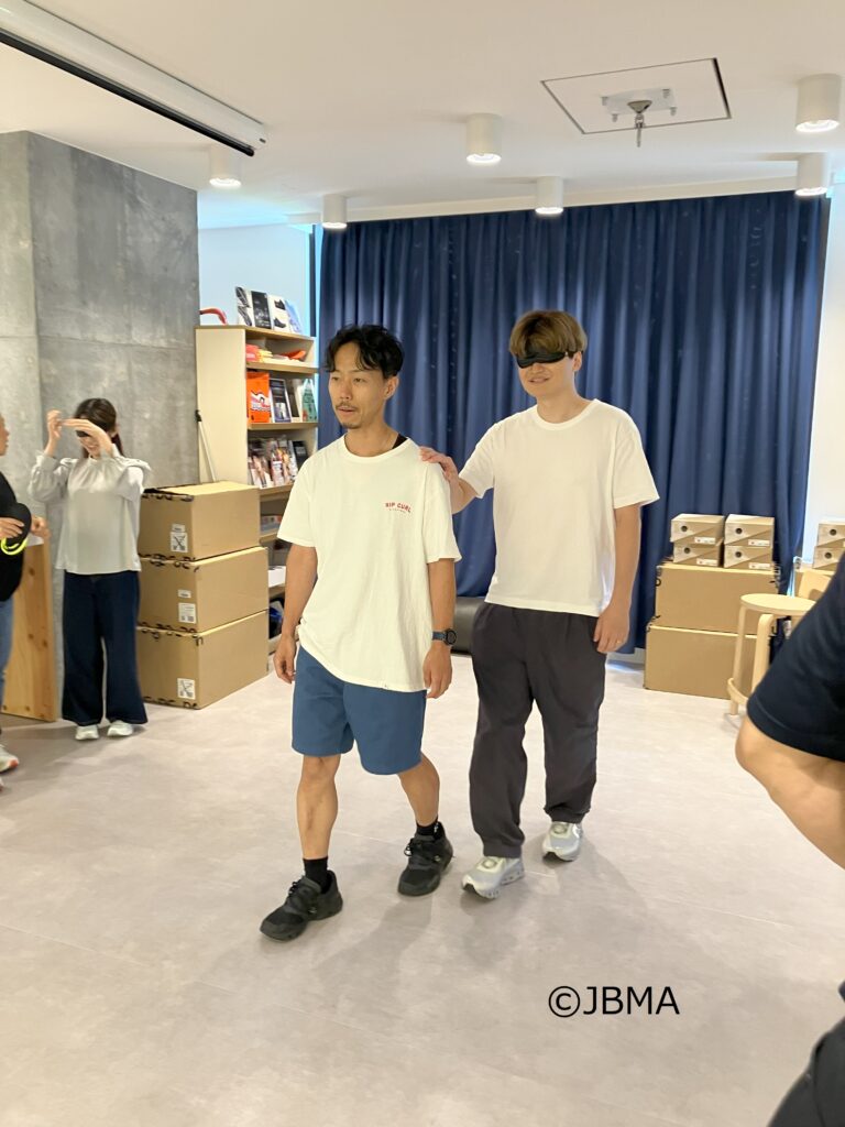 歩行介助の練習